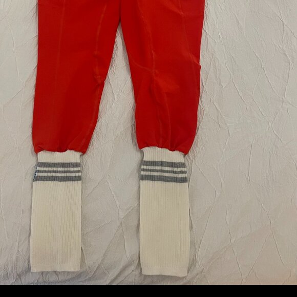 FREE PEOPLE MOVEMENT Sock it To Me Leggings SZ Small Orange Flame NWT $108 - Picture 5 of 6